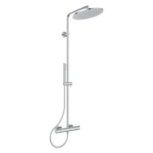 Ideal Standard Ceratherm T125 système de douche avec Ceratherm T125 - IdealRain douchette en stick 198 mm avec 1 fonction - 8 l/min - douche de tête 300 mm - 12 l/min et IdealFlex 1750 mm. - chromé