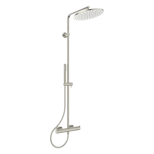 Ideal Standard Ceratherm T125 système de douche avec Ceratherm T125 - IdealRain douchette en stick avec 1 fonction - 8 l/min - douche de tête 300 mm - 12 l/min et IdealFlex 1750 mm. - look inox
