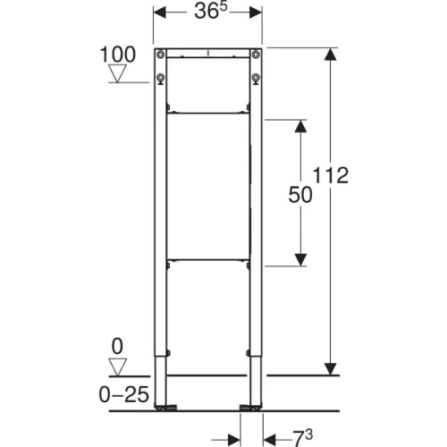 Geberit Duofix élément pour accoudoirs 1120 mm - construction accessible