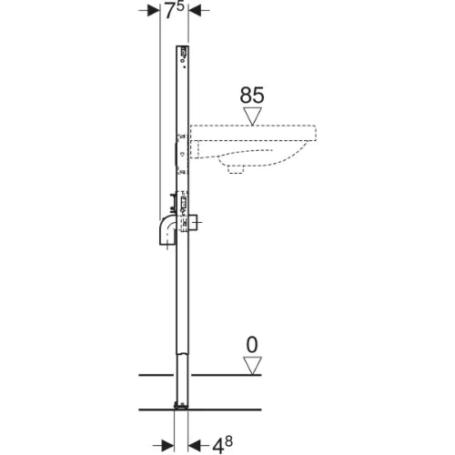 Geberit Duofix élément pour évier 1120 mm - robinet sur l’évier