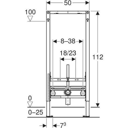 Geberit Duofix élément pour bidet 1120 mm