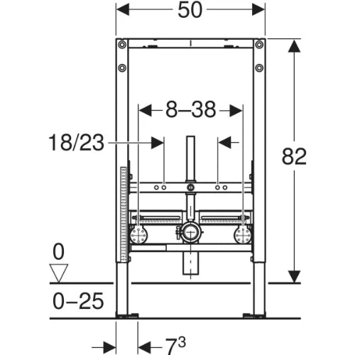 Geberit Duofix élément pour bidet 820 mm