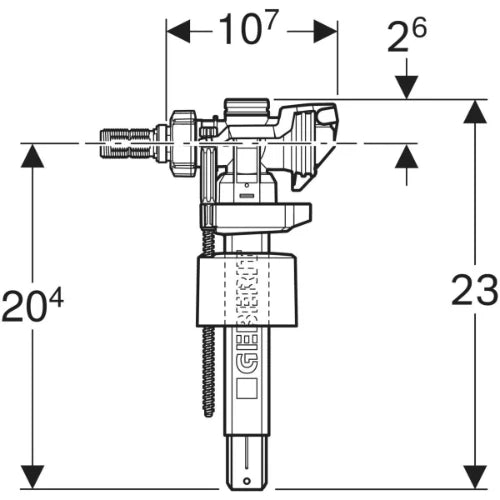 Geberit type 383 vanne à flotteur 3/8 - prix par pièce