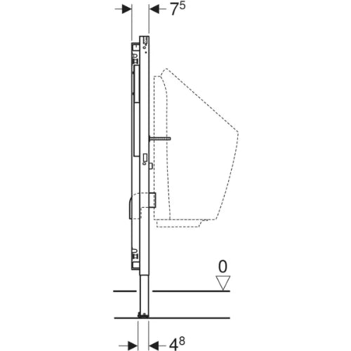 Geberit Duofix élément pour urinoir 1120 - 1300 mm - universel - pour bouton-poussoir apparent