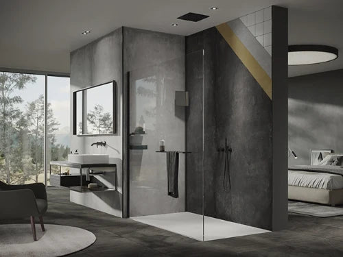 Huppe Rm EasyStyle Revêtement mural 100 H:2550 Italian Stone anthracite