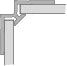 Huppe Acces Profilé d'angle, intérieur pour panneau muraux 2550 argenté brillant