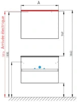 Allibert You miroir sur panneau 800 x 600 mm