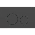 Geberit Sigma 40 Plaque de commande pour rinçage à 2 volumes, ronde: Noir mat / Revêtement facile à nettoyer