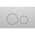 Geberit Sigma 40 Plaque de commande pour rinçage à 2 volumes, ronde: Brossé, revêtement facile à nettoyer