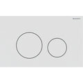 Geberit Sigma 40 Plaque de commande pour rinçage à 2 volumes, ronde: Blanc mat / Revêtement facile à nettoyer