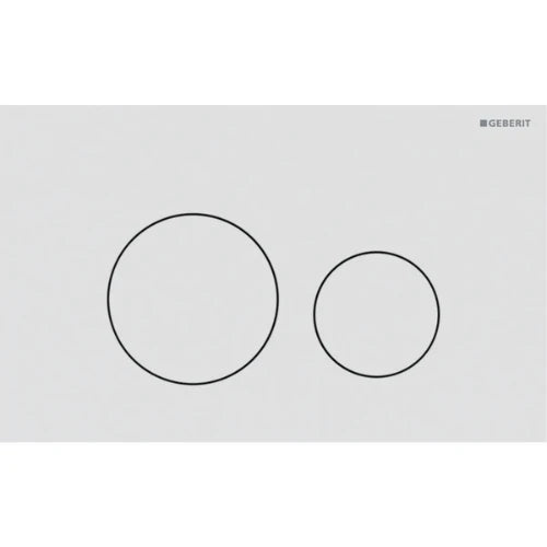Geberit Sigma 40 Plaque de commande pour rinçage à 2 volumes, ronde: Blanc mat / Revêtement facile à nettoyer