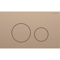 Geberit Sigma 40 Plaque de commande pour rinçage à 2 volumes, ronde: Or rouge / Brossé, revêtement facile à nettoyer