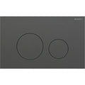 Geberit Sigma 40 Plaque de commande pour rinçage à 2 volumes, ronde: Noir chromé / Brossé, revêtement facile à nettoyer