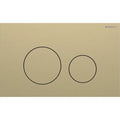Geberit Sigma 40 Plaque de commande pour rinçage à 2 volumes, ronde: Couleur laiton / Brossé, revêtement facile à nettoyer