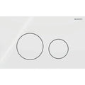 Geberit Sigma 40 Plaque de commande pour rinçage à 2 volumes, ronde: Blanc