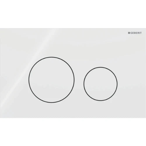Geberit Sigma 40 Plaque de commande pour rinçage à 2 volumes, ronde: Blanc