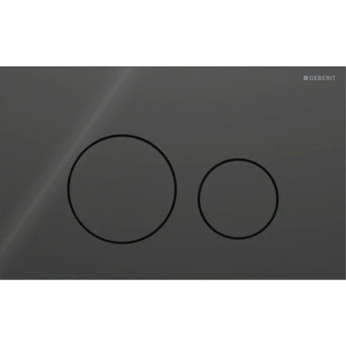 Geberit Sigma 40 Plaque de commande pour rinçage à 2 volumes, ronde: Noir