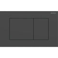 Geberit Sigma 40 Plaque de commande pour rinçage à 2 volumes, carré: Noir mat / Revêtement facile à nettoyer