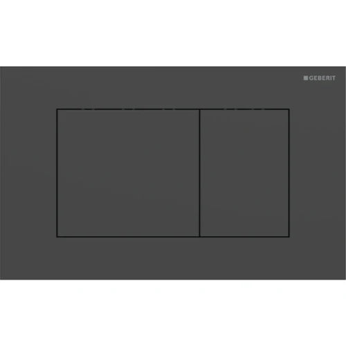 Geberit Sigma 40 Plaque de commande pour rinçage à 2 volumes, carré: Noir mat / Revêtement facile à nettoyer
