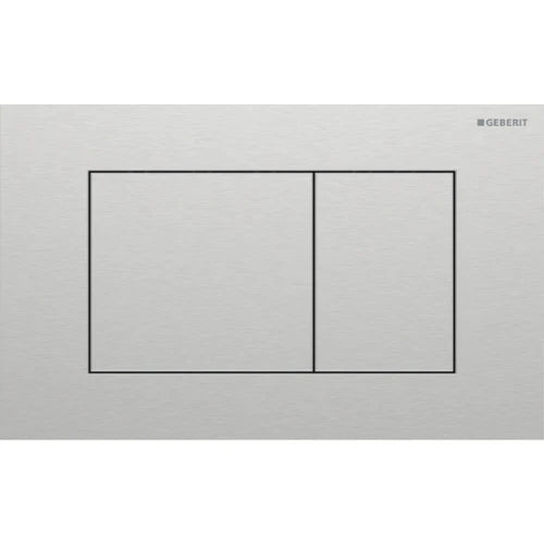 Geberit Sigma 40 Plaque de commande pour rinçage à 2 volumes, carré: Brossé, revêtement facile à nettoyer