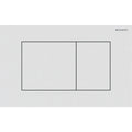 Geberit Sigma 40 Plaque de commande pour rinçage à 2 volumes, carré: Blanc mat / Revêtement facile à nettoyer