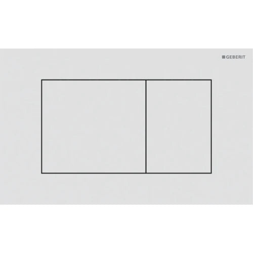 Geberit Sigma 40 Plaque de commande pour rinçage à 2 volumes, carré: Blanc mat / Revêtement facile à nettoyer