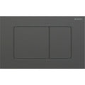 Geberit Sigma 40 Plaque de commande pour rinçage à 2 volumes, carré: Noir chromé / Brossé, revêtement facile à nettoyer
