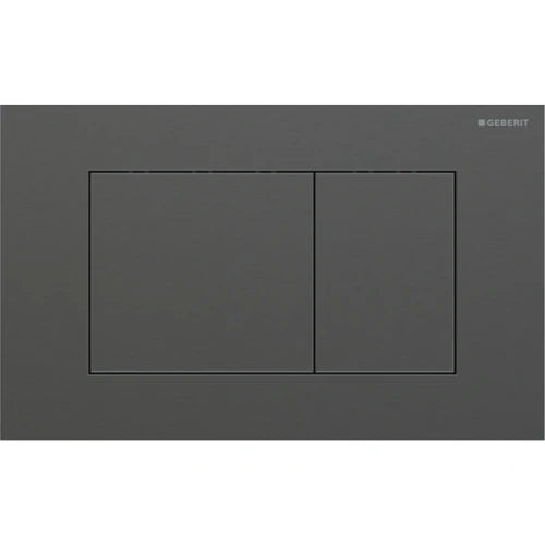 Geberit Sigma 40 Plaque de commande pour rinçage à 2 volumes, carré: Noir chromé / Brossé, revêtement facile à nettoyer
