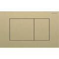 Geberit Sigma 40 Plaque de commande pour rinçage à 2 volumes, carré: Couleur laiton / Brossé, revêtement facile à nettoyer
