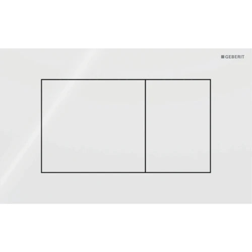 Geberit Sigma 40 Plaque de commande pour rinçage à 2 volumes, carré: Blanc