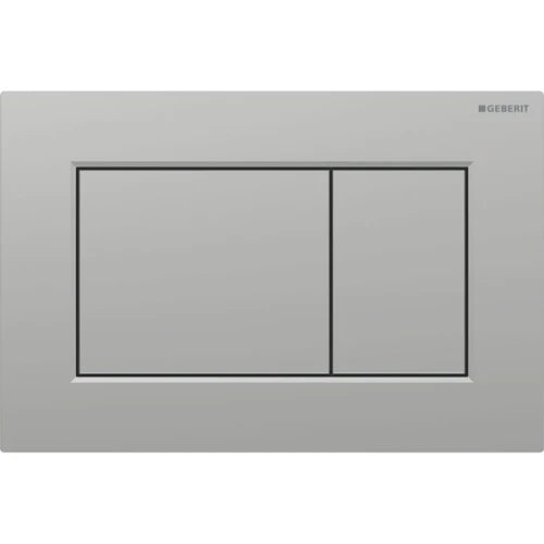 Geberit Sigma 01 Plaque de commande pour rinçage à 2 volumes, carré: Laqué chromé mat / Revêtement facile à nettoyer