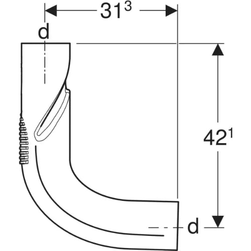 Geberit Silent-db20 BottomTurn Coude 110 mm