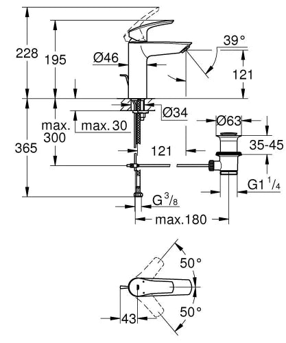 Grohe Eurosmart 2021 mitigeur lavabo M - chromé