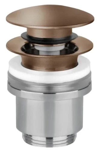 Gessi Technical Accessories Bonde automatique “Stop&Go” pour lavabo sans trop plein. Cuivre Brossé PVD