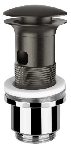 Gessi Technical Accessories Bonde automatique “Stop&Go” pour lavabo avec trop plein. Black Metal Brossé PVD