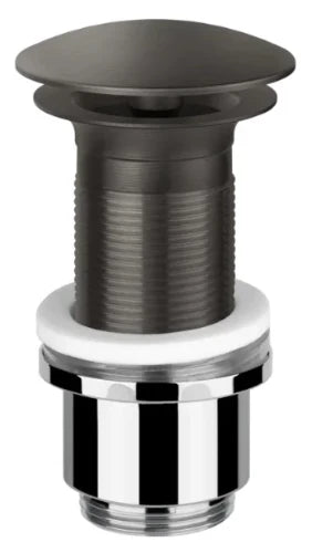 Gessi Technical Accessories Bonde automatique “Stop&Go” pour lavabo sans trop plein. Black Metal Brossé PVD
