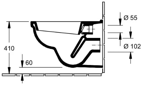 Villeroy & Boch Saval Pro toilet suspendue 355 x 535 mm - blanc