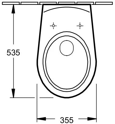 Villeroy & Boch Saval Pro toilet suspendue 355 x 535 mm - blanc