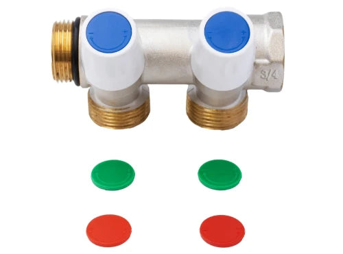 ProOne WP collecteur avec vannes de réglage avec indicateurs (Rouge/Blue/Vert) - 4/4 - 4 x EK3/4M