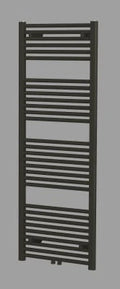 Procasa Caldo Rondo sèche-serviette à tubes ronds - 1400x600mm - 735W - raccordement en bas - noir mat