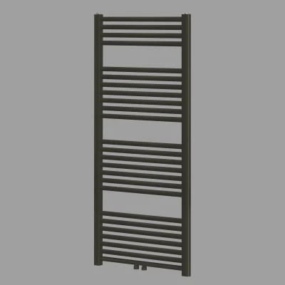 Procasa Caldo Rondo sèche-serviette à tubes ronds - 1200x600mm - 617W - raccordement en bas - noir mat