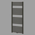 Procasa Caldo Rondo sèche-serviette à tubes ronds - 1200x600mm - 617W - raccordement en bas - noir mat