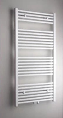Procasa Caldo Rondo sèche-serviette à tubes ronds - 1200x600mm - 617W - raccordement en bas - RAL9016 blanc signalisation