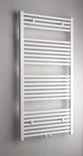 Procasa Caldo Rondo sèche-serviette à tubes ronds - 1200x500mm - 528W - raccordement en bas - RAL9016 blanc signalisation