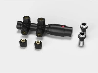 ProOne Radair bloc H thermostatisable équerre - 15 x 1/2" - noir mat