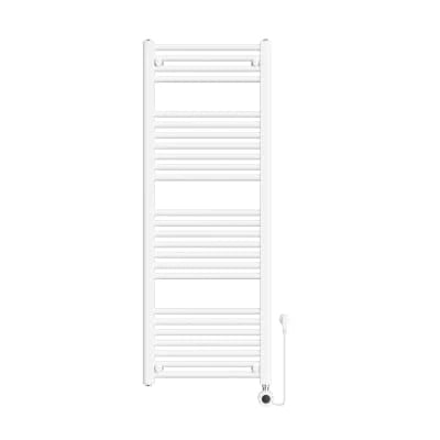 Procasa Calore Rondo radiateur sèche-serviettes électrique à tubes ronds 1200 x 450 mm - 500W - thermostat inclus - Ral 9016 blanc signalisation