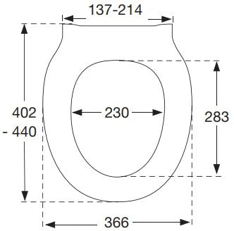 Pressalit 500 Plus abattant - blanc - Charnière inox