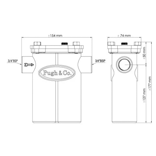 Pugh Micromet 150 B appareil anticalcaire 3/4 x 3/4 - laiton
