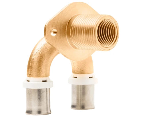 RIIFO Multi culasse à sertir en laiton en U pour plaques de plâtre FF 16 x 1/2 F x 16 mm - DWT25