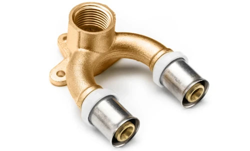 RIIFO Multi culasse à sertir en laiton en U, FF 20 x 1/2 F x 20 - xx mm